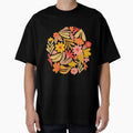 Bright happy flowers in brown and yellow by Illustrated by Nat