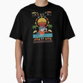 Pixel Knitted Style Ferris Wheel by the Sea – Retro Sweater Design with Shark Drinking by PunkVerseStudio