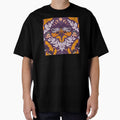 Whimsigoth butterfly florals -  dark purple, lavender and orange pattern by tanyadistudio