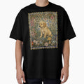 Sweet Golden Retriever Puppy Vintage Floral by AntiqueImages