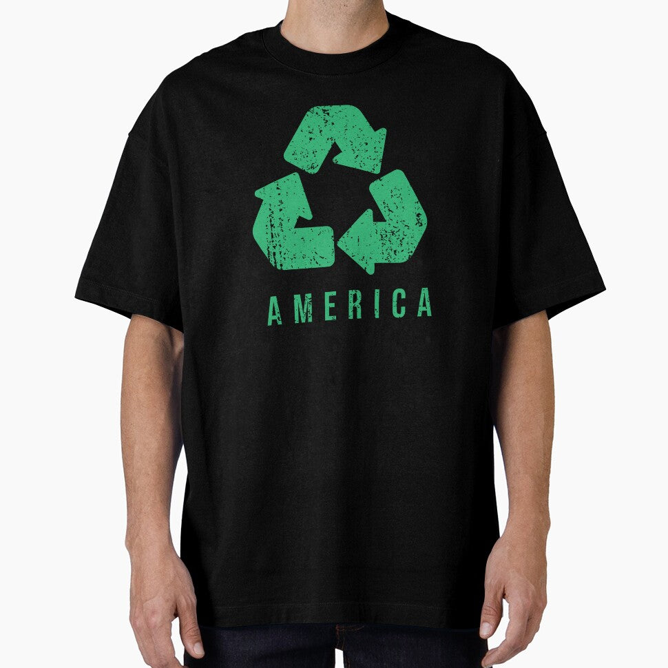 America Recycle Shirt | Eco-Friendly USA Design | Celebrate America Recycles Day with Patriotic Green Style by Ink-redible Designs