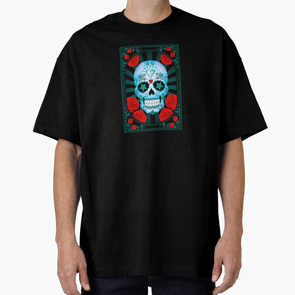 Blue Sugar Skull with Roses by JeffBartels