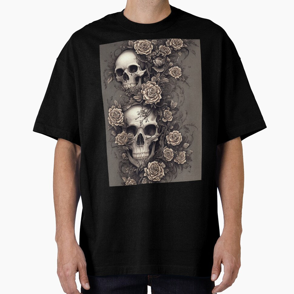 Dark Skull Flower Gothic Skeleton Cottagecore by Yellowriversss