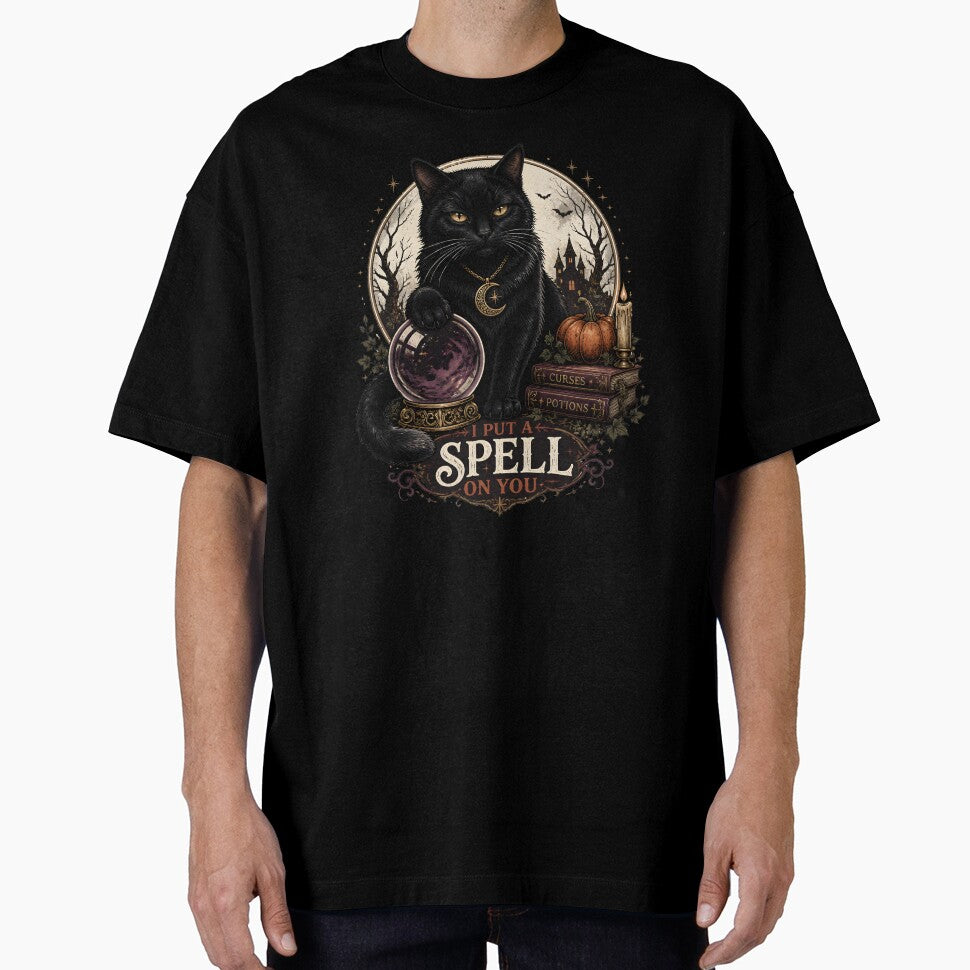 Crystal Ball Black Cat Vintage Halloween Label Halloween by KristenosNehk
