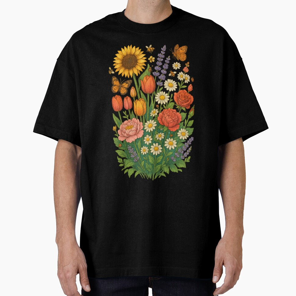 Colorful Flower Garden Explosion – Botanical Design by Rushurban