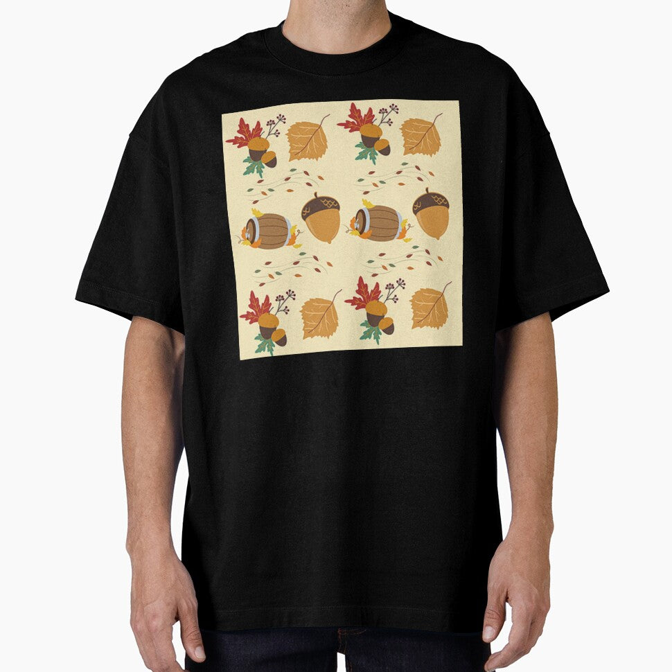 Fall Leaves and Acorns print on stickers, mugs, mask, gifts, notebooks, aprons. by lduke47