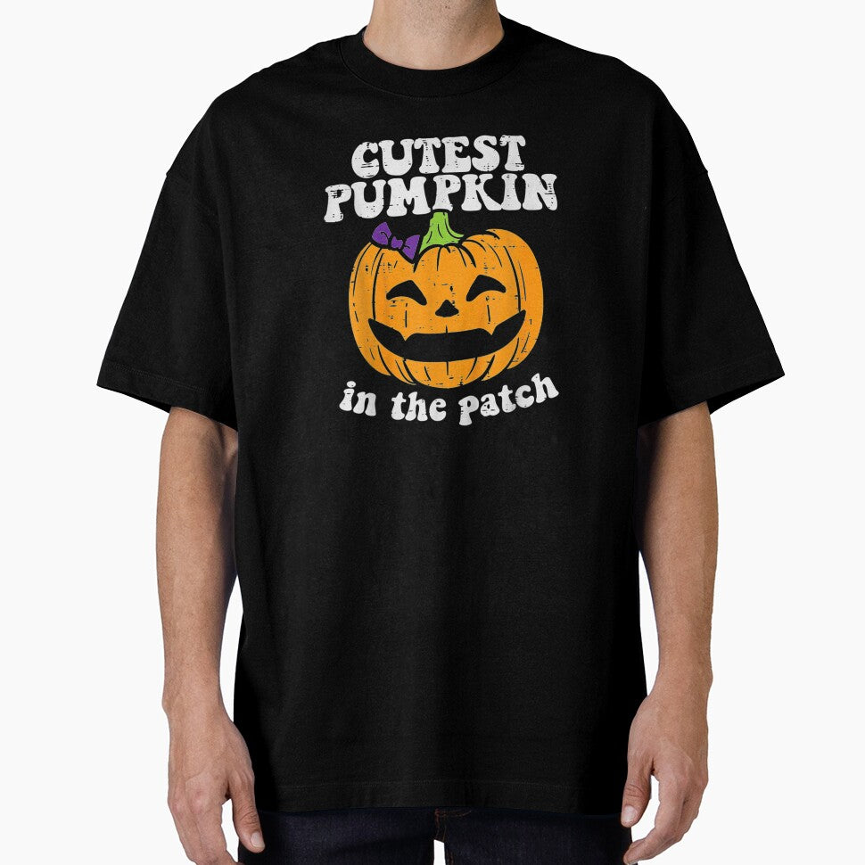 Kids Cutest Pumpkin In The Patch Cute Halloween Toddler Girl by Jonathanhagerst