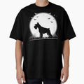 Miniature Schnauzer Dog – Halloween Moon Silhouette by The Real Life Symphony