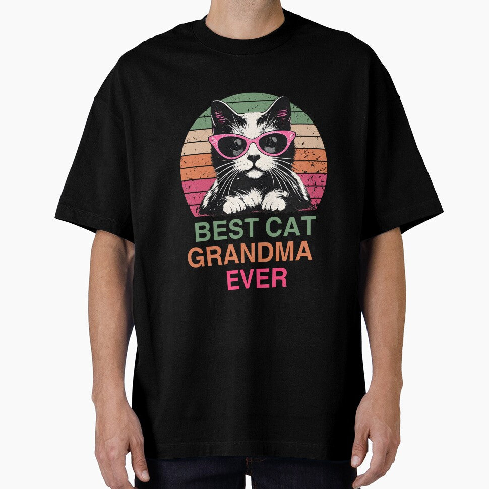 Best Cat Grandma Ever – Vintage Retro Cat Lover Gift by Rosomyat Design