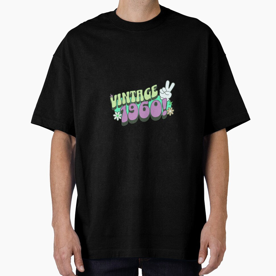 Groovy 1960 Birthday, Retro Vintage Nostalgic Hippie Hippy by EugeneRBarnett