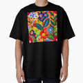 Hippie 1960's Colorful Funky Flowers Vibrant Art Designs by DEC02
