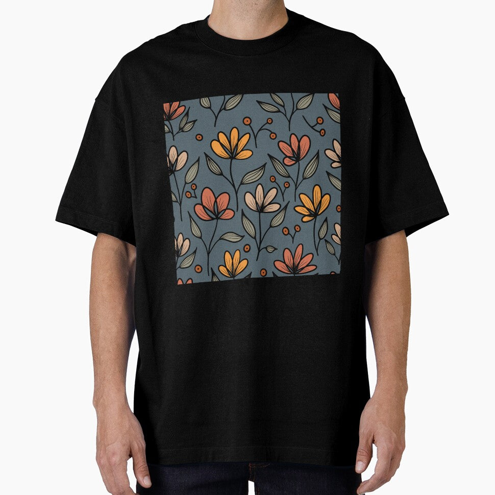 cute wildflowers on blue by Sara Frane