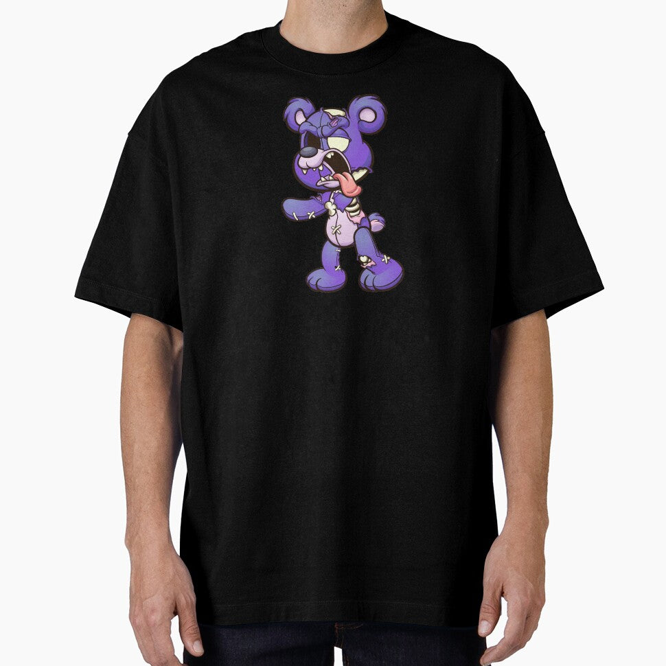 Zombie Creepy Kawaii Teddy Bear Purple by Onewalkdesign