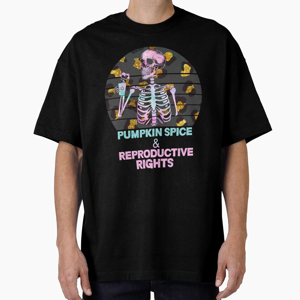Cheetah Pumpkin spice and reproductive rights feminists leopard pastel skull Halloween - men/kids/ women / Halloween feminists rights by Designs Of all kinds