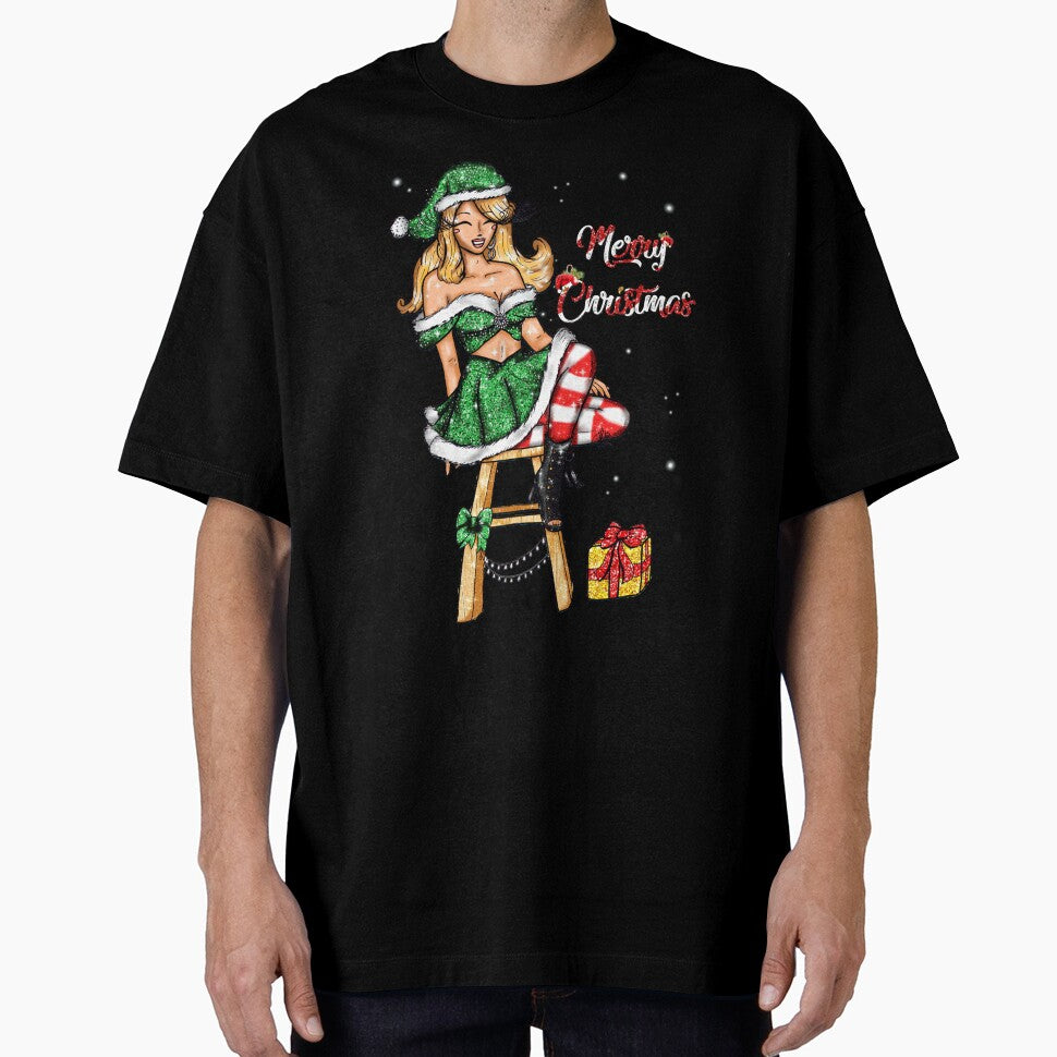 Christmas Santa Fashion Girl Green Outfits by Jolly-Yosei
