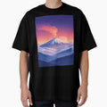 Alpine Volcano Snowy Mountain Landscape – Minimalist Surreal Travel Art by Globalcitytees