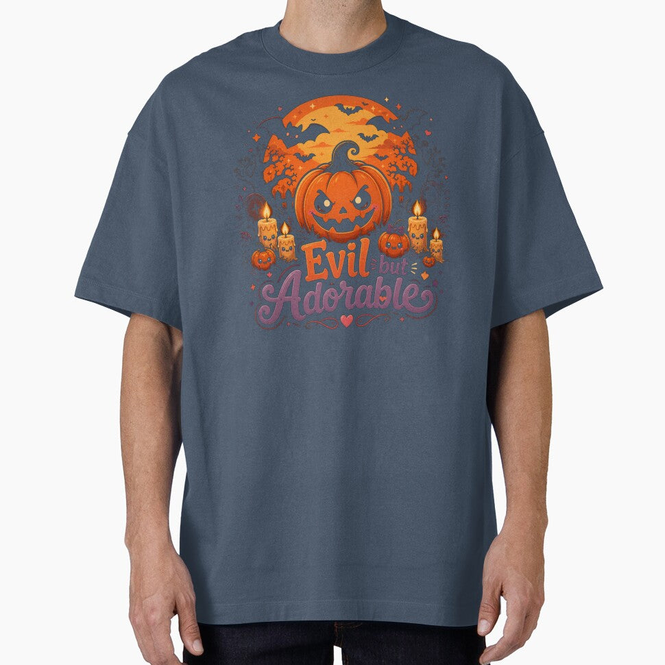 D-Evil but Adorable Cute Halloween Pumpkin Spooky Kawaii Design by MotylekAnia
