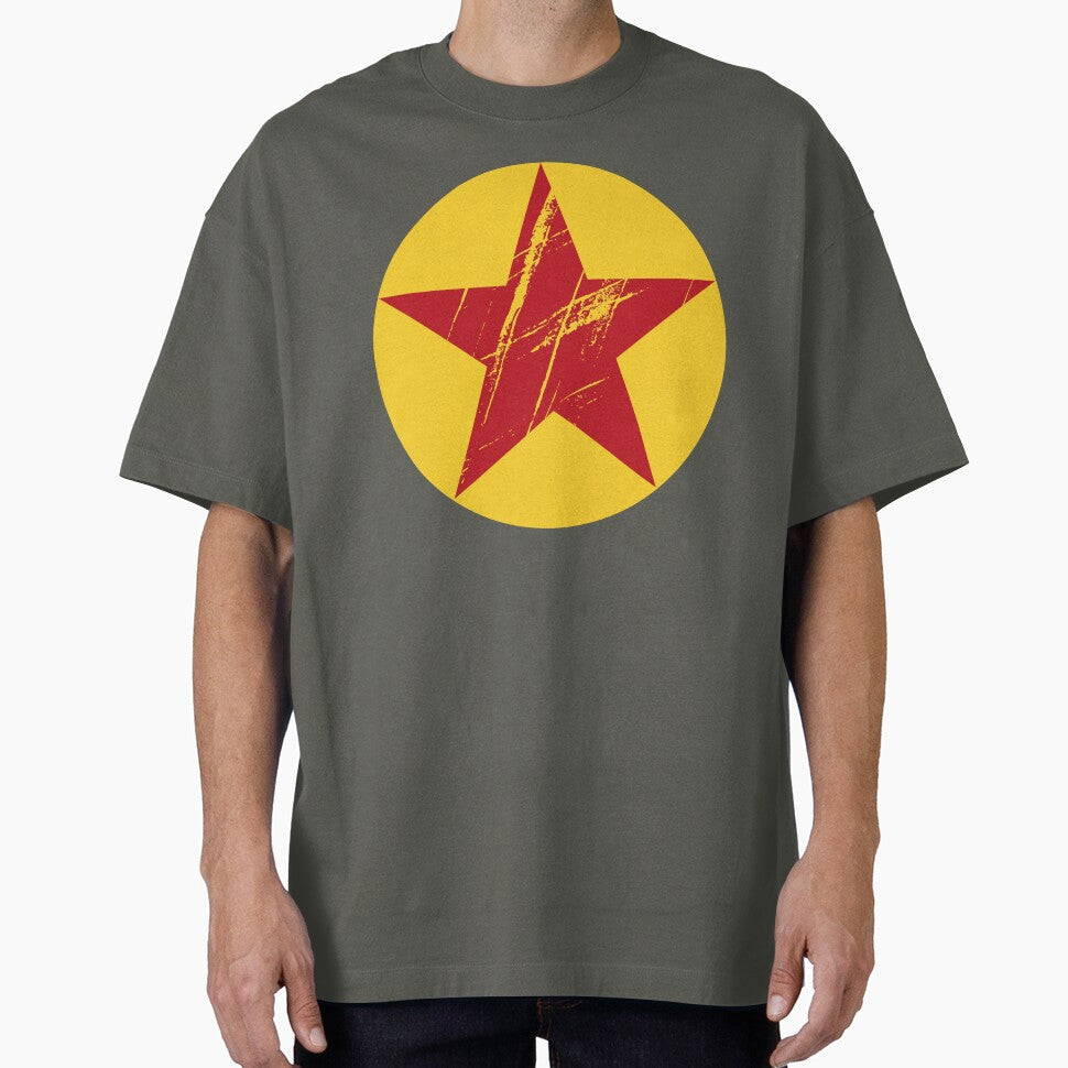 Vintage Red Star – Classic Symbol on a Yellow Background by Marcus Echo Wear