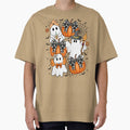 Cute Ghost and Pumpkin Halloween Buffalo Plaid by Ellisen Prints
