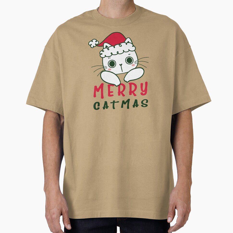 A Merry Christmas kitty cat Santa cat.  Cute ‘Merry Catmas’, funny gifts for cat lovers, cat owners and Christmas Enthusiasts by haRexia