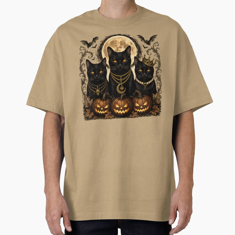 Black Cat Coven – Gothic Halloween Cats and Pumpkins by LinaDesign Store