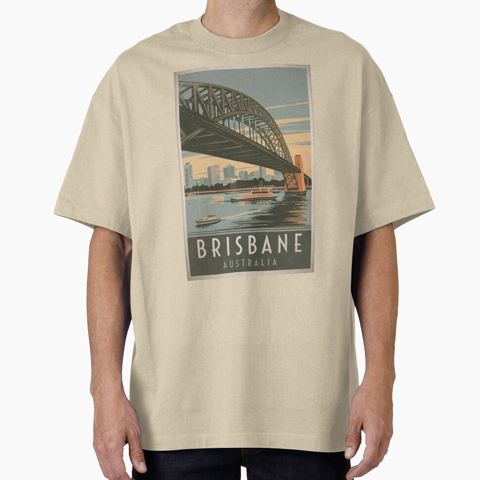 Brisbane Vintage Travel Poster by TravelerRat