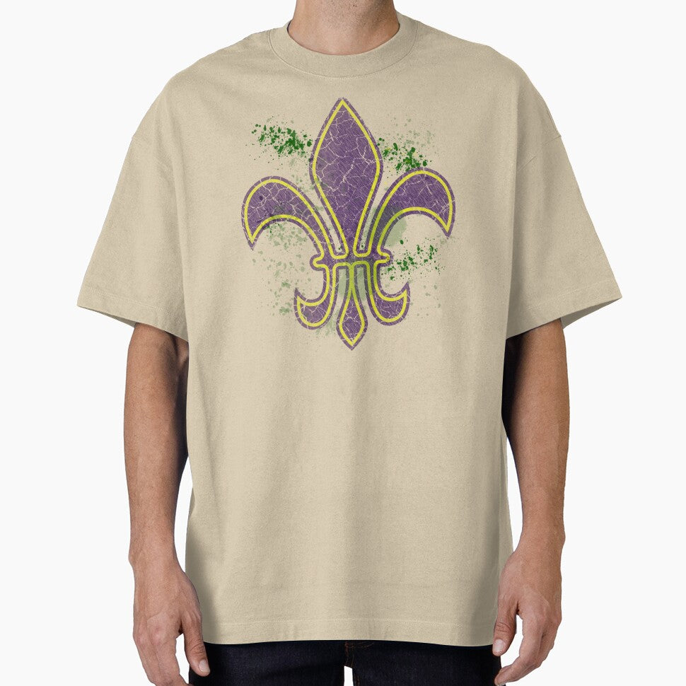 Grunge Mardi Gras fleur-de-lis by HolidayBug