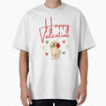 Happy Valentine - Cartoon Golden Retriever Dog with Roses Design by Raise2Shine