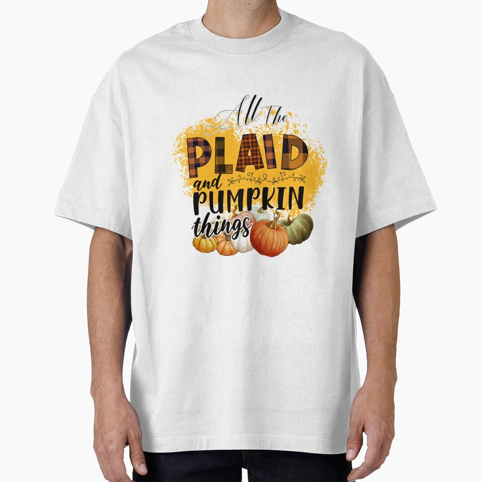 All the Plaid and Pumpkin Things – Cozy Orange Plaid & Pumpkin Design | Fall Gift Idea by petpuppymania