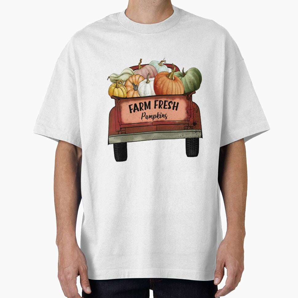 Farm Fresh Pumpkins – Hand-Painted Pickup Truck with Pumpkins | Autumn Harvest Gift Idea by petpuppymania