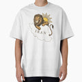 Persian Lion and Sun Over Iran Map – Javid Shah Symbol, Iranian Heritage Design, Shir o Khorshid Art by Mossypixels