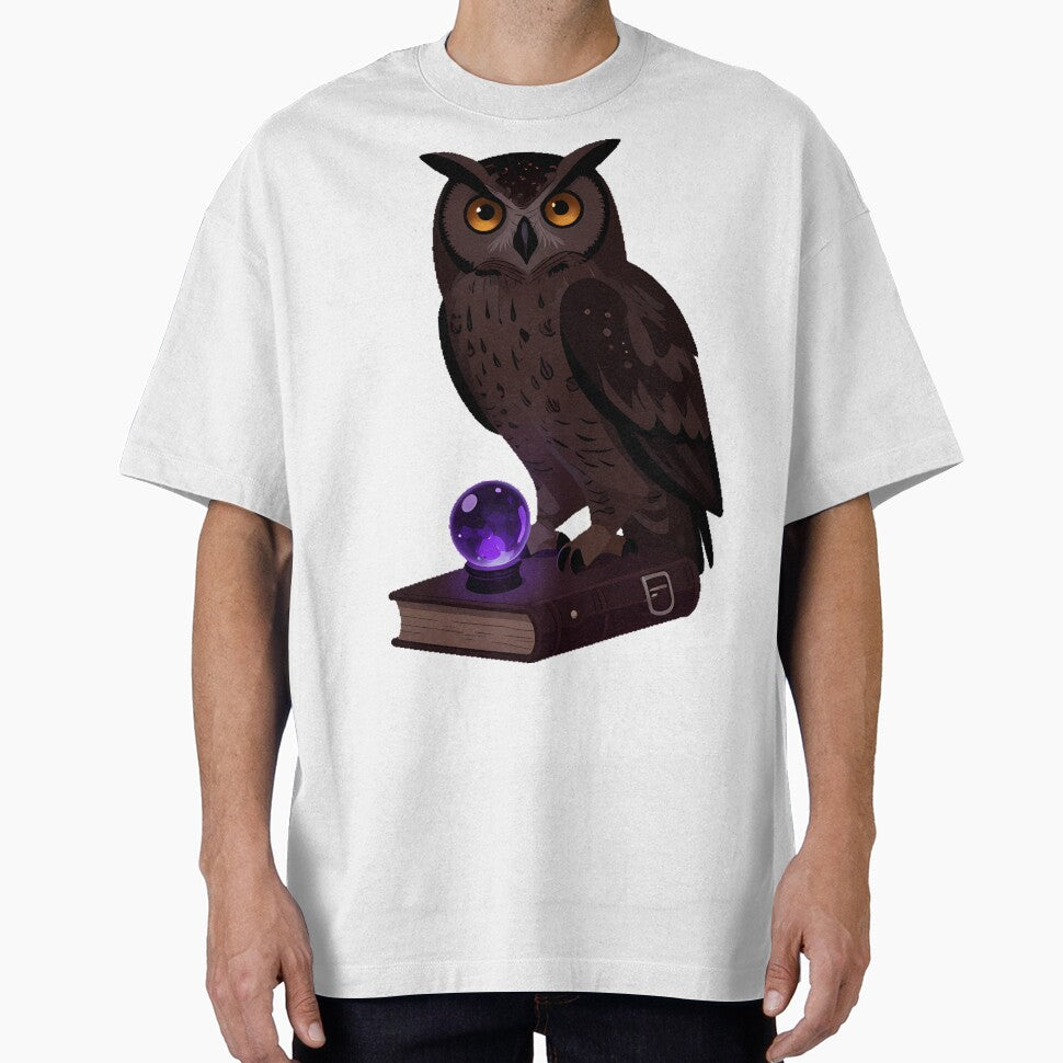 Gothic Great Horned Owl with Crystal Ball by IllumeInk