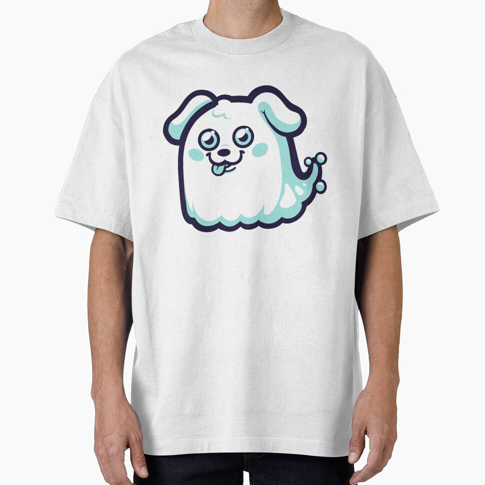 Cute and Spooky Ghost Dog by CherryPinkArt