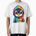 Kawaii Penguin Hoodie Sticker – Colorful Graffiti Street Art Style by DzA-stickers