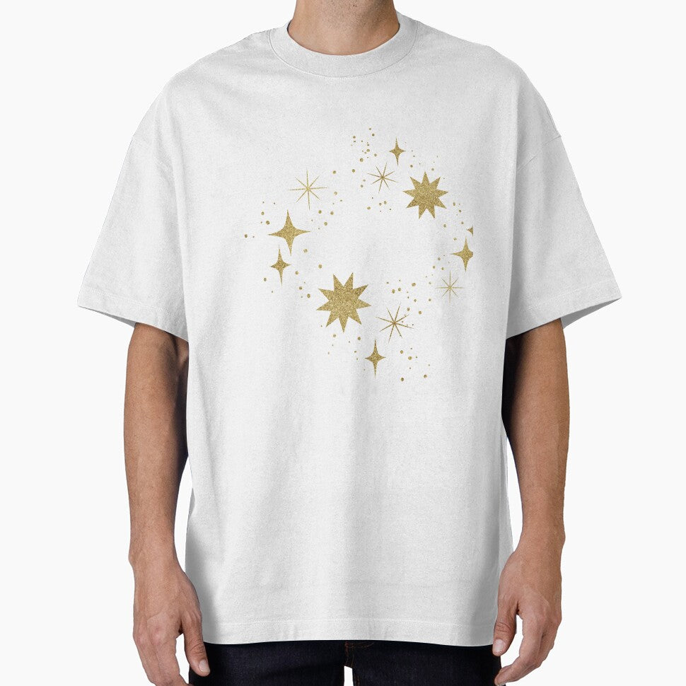 Pink Celestial Pattern Moons and Stars by ArDecoS