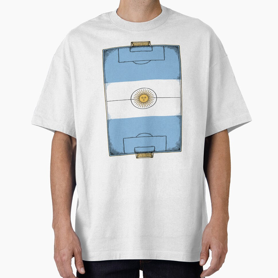 Argentina Soccer Field Flag. by EunsooLee