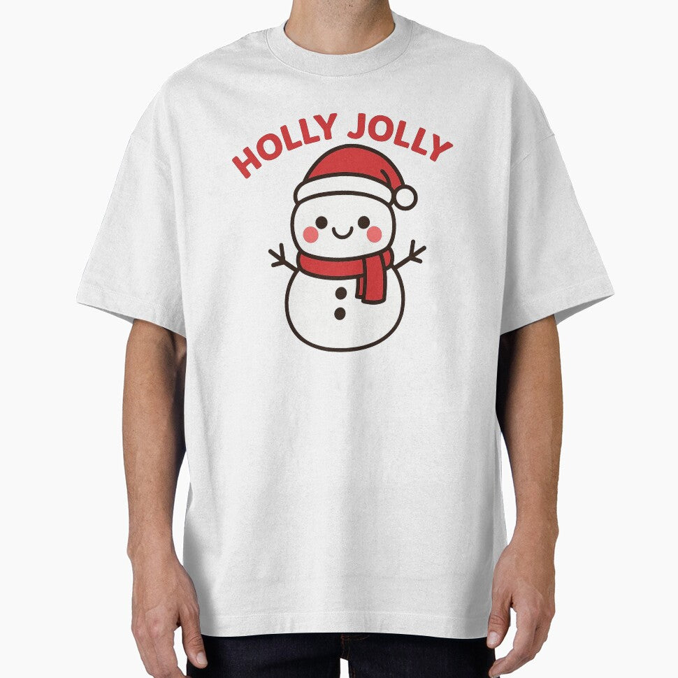 Holly Jolly Snowman | Cute Kawaii Christmas Snowman | Festive Holiday Winter Design by StyleLap
