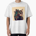 Lady Cat Hippy Cat Boho Beautiful by bernardbowman