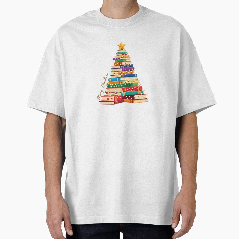 Book Tree Christmas – Festive Holiday Design for Book Lovers by Mruga