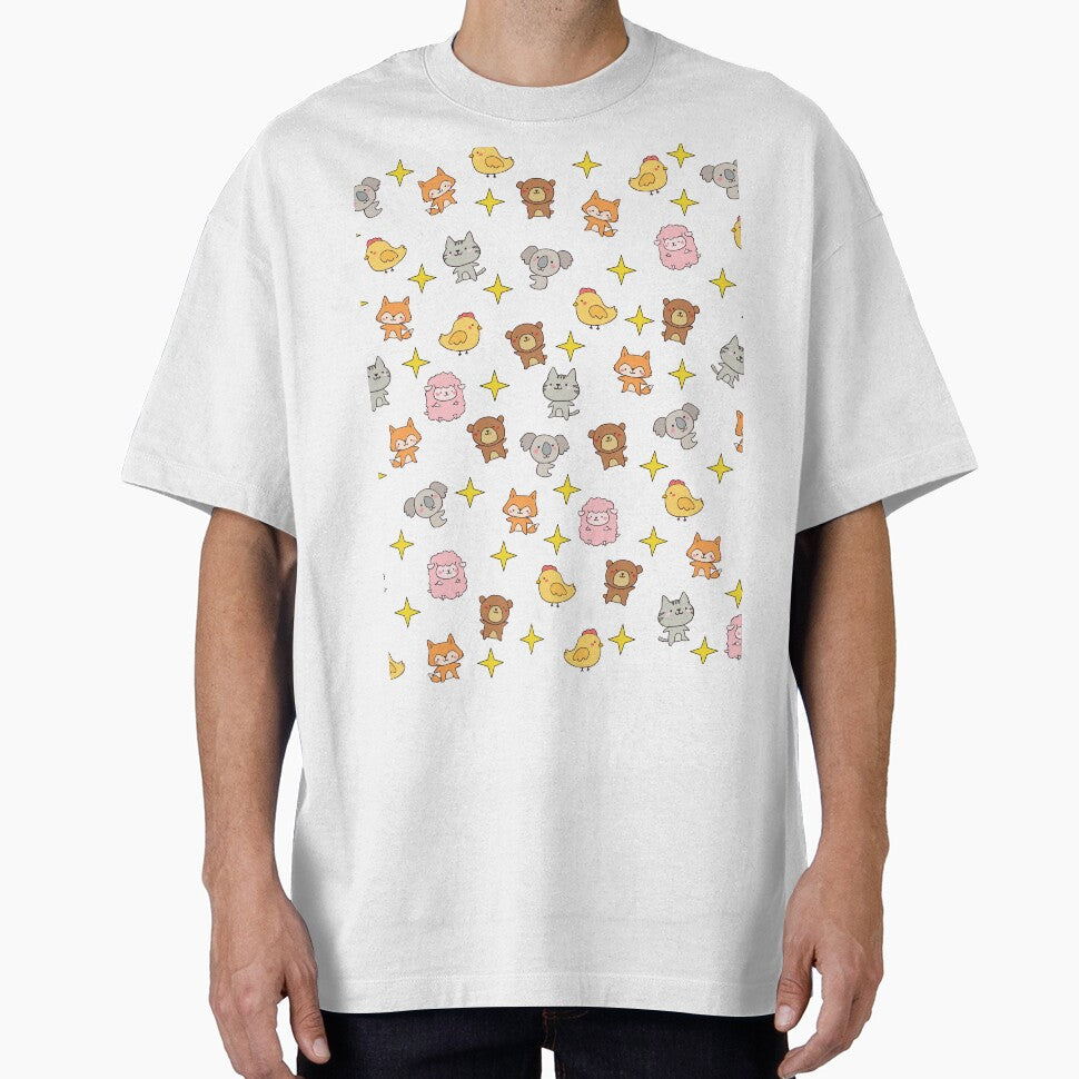 Hand Drawn Kawaii Cute Animals style - kawaii pyjamas - by minstore
