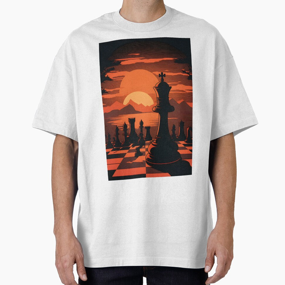 playing chess at sunset by R.L cases and stickers