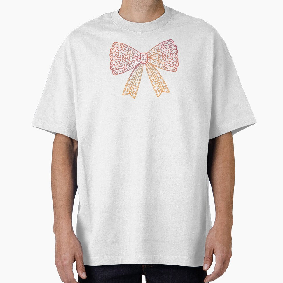Pink floral lace bow by uunaa