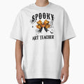Teacher Halloween Spooky Art Teacher Croquette Bow Pumpkin Spider Webs by IslandGirlArt