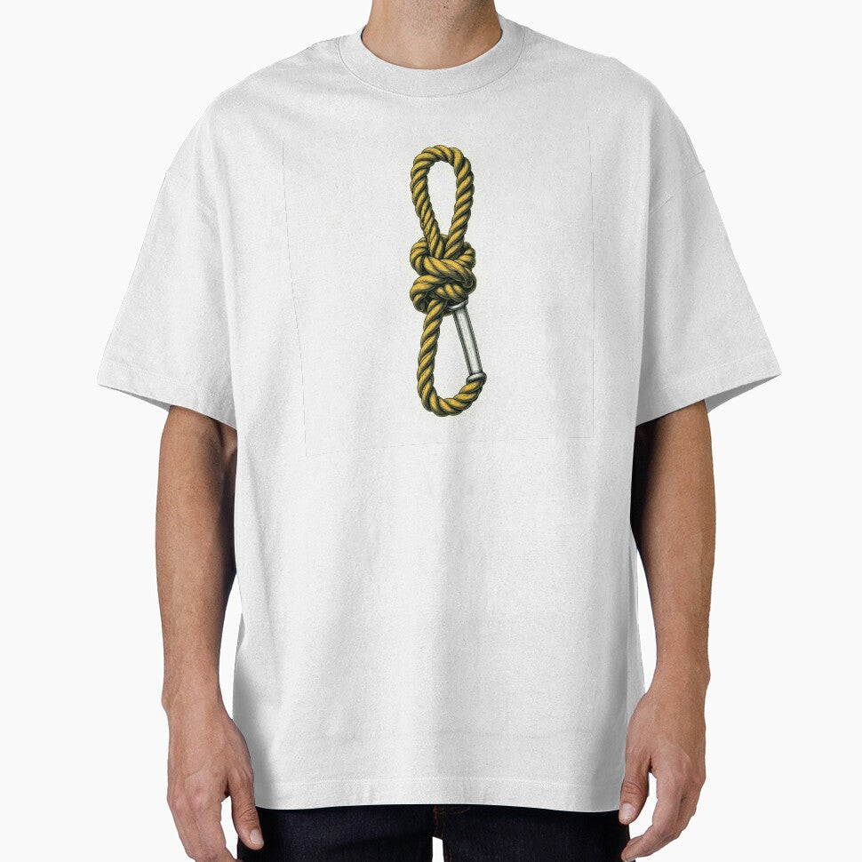 Vintage climbing rope and carabiner by Colorlessandco