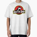 (For Bright Background) Jurassic American Akita Dad by More Cute Dogs