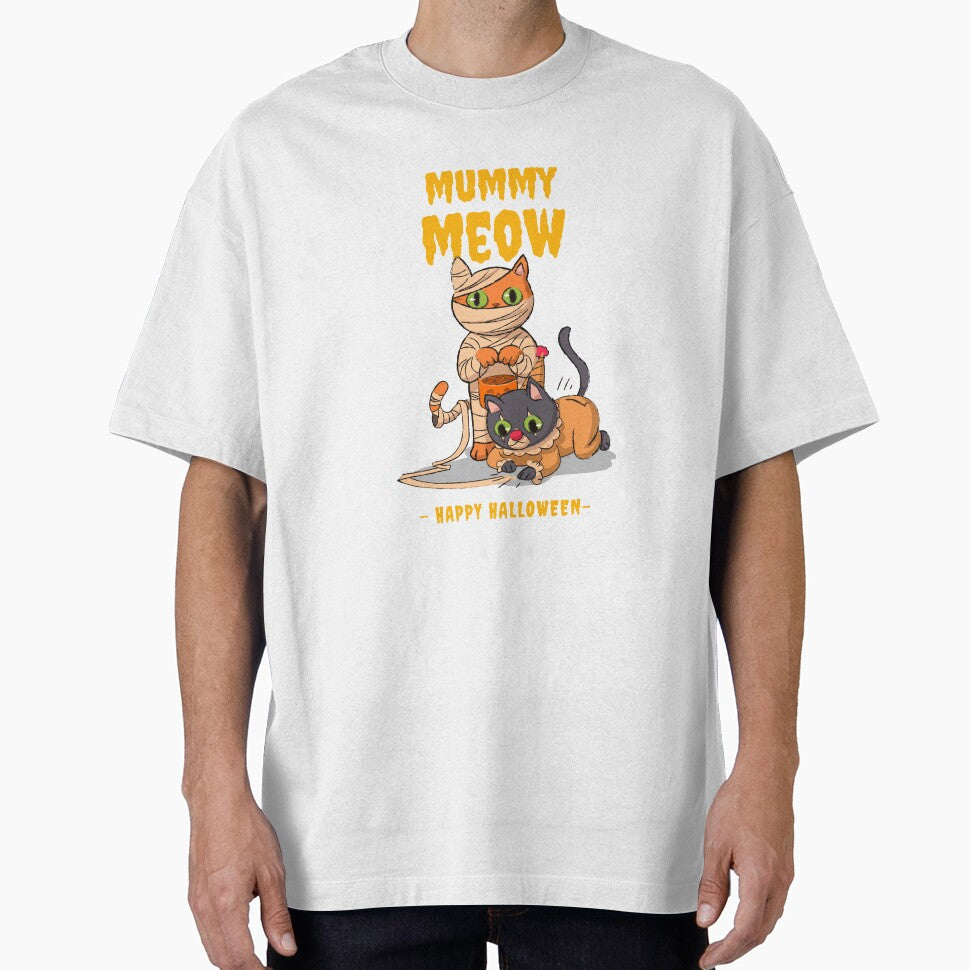 Mummy Meow Halloween Cat Funny Spooky Cute Party Design by Ani-24