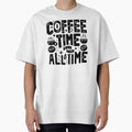 Coffee Time All The Time Minimal Typography | Coffee Addict Design by Lulunza