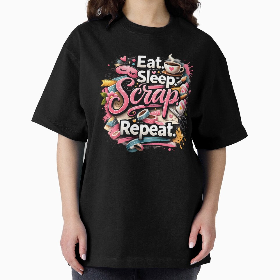 Eat Sleep Scrap Repeat – Creative Scrapbooking Vibes by blankTeeShirt