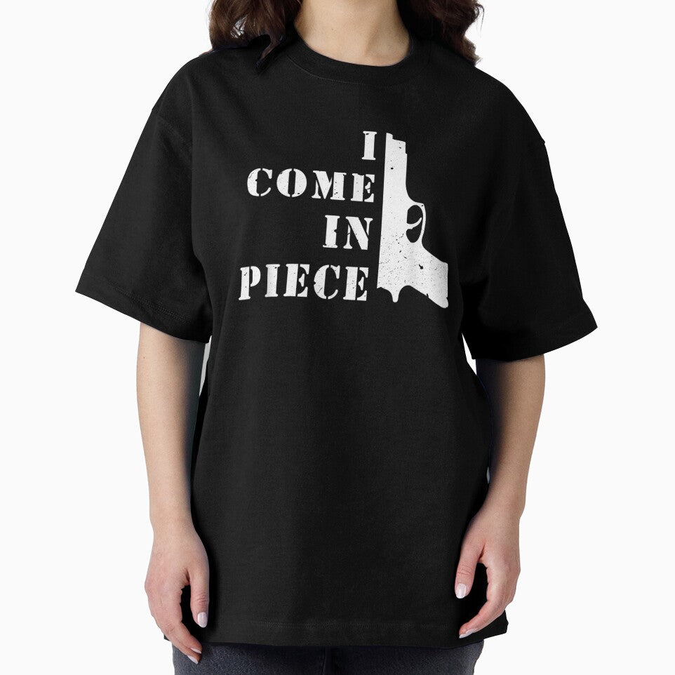 Gun Funny Sarcastic Pun Quote I Come In Piece For Gun Owner by zpruby