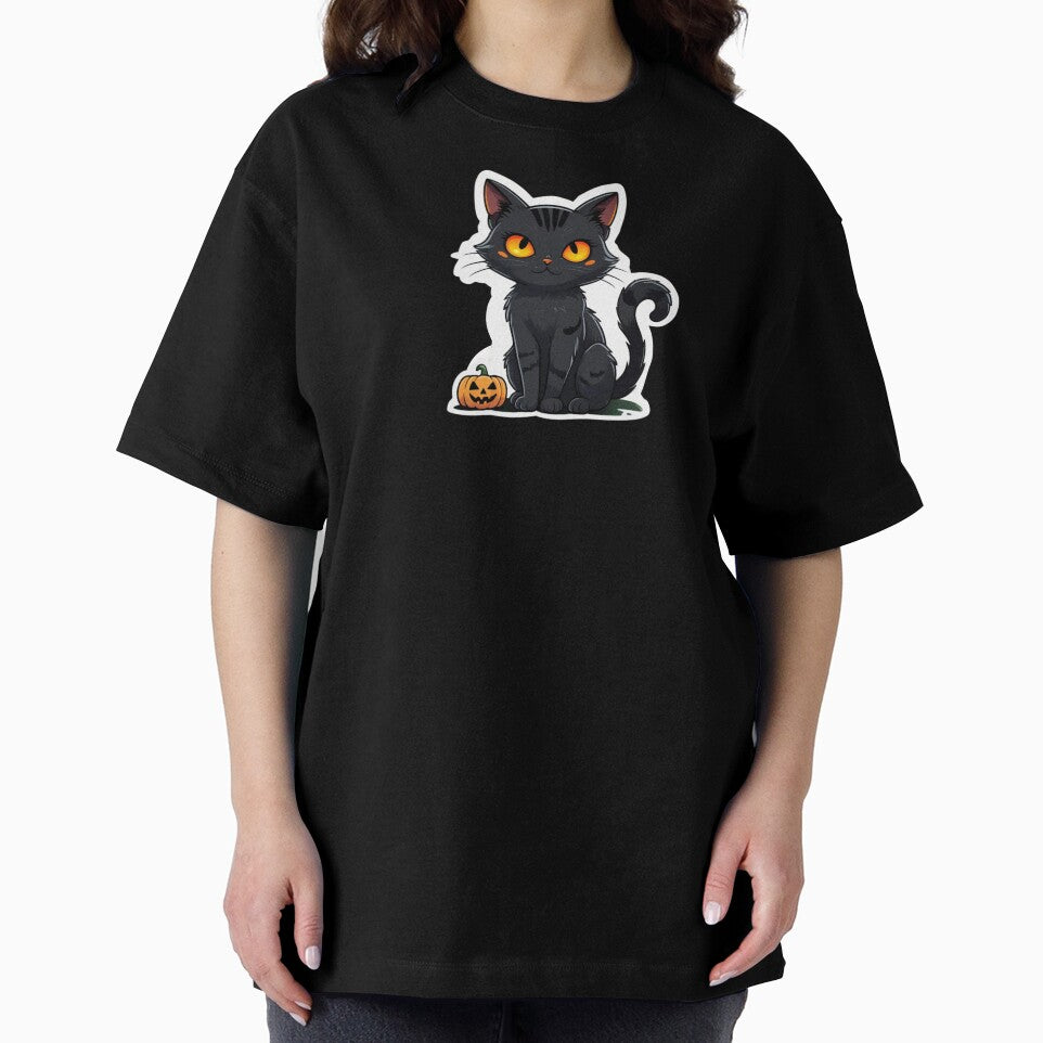 Black Cat with Pumpkin by LewpyG